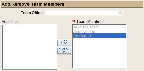 Add/Remove Team Members Agents are not allowed to Add/Remove Team Members