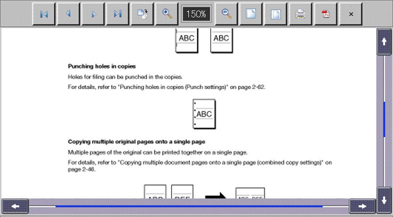 4 Web browser function 4.6.2 Displaying a PDF file % Touch [View] to display the linked PDF file.