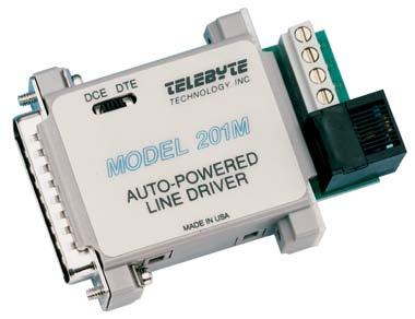 1 Miles The Model 201 RS-232 Auto Powered Line Driver requires only TD, RD, and signal ground for power and full-duplex operation up to 19.2 KBPS.