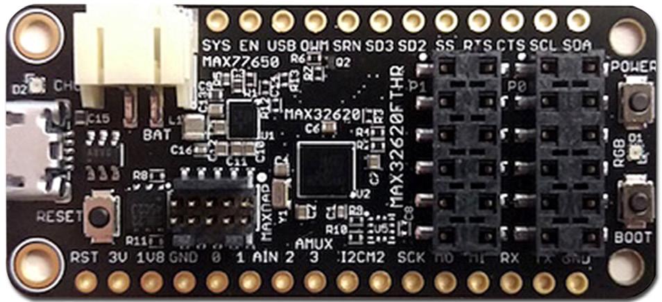 General Description The MAX32620FTHR board is a rapid development platform designed to help engineers quickly implement battery-optimized solutions with the MAX32620 Arm Cortex -M4 microcontroller