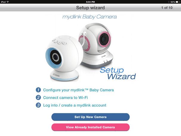 Download the free mydlink Baby Camera Monitor app on your smartphone or tablet.