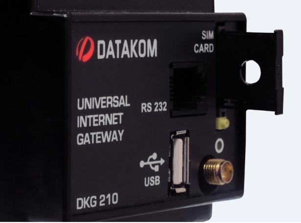 29 GPRS Modem The DKG-210 unit offers an optional built in GPRS modem GPRS modem allows the unit to connect Datakom server Description: Functionality: Quad-band GSM/GPRS 850/900/1800/1900MHz module