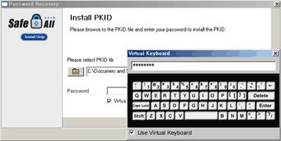 Now, input your password safely by utilizing Virtual Keyboard and then click on
