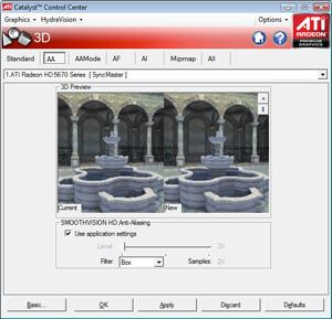 3D: Standard Settings The Standard Settings page provides access to a universal slider control where you can simultaneously adjust all of the standard 3D settings for any type of 3D application.