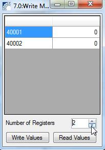 ModComm Tool Figure 29 - Write Multiple Registers 3.