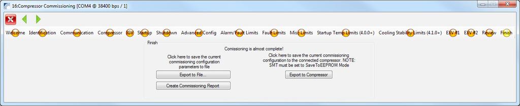Compressor Commissioning Tool 12.2 Importing a Commissioning Configuration from a File To import a commissioning configuration from a file: 1.
