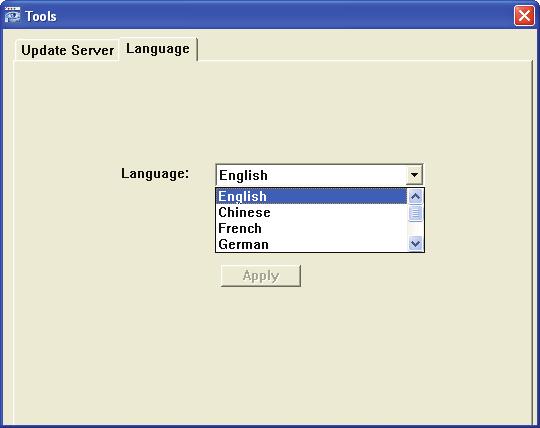 Note: The default language depends on the operation system of your PC. If the language of your operation system is not supported by this software, English will be the default language. 5.