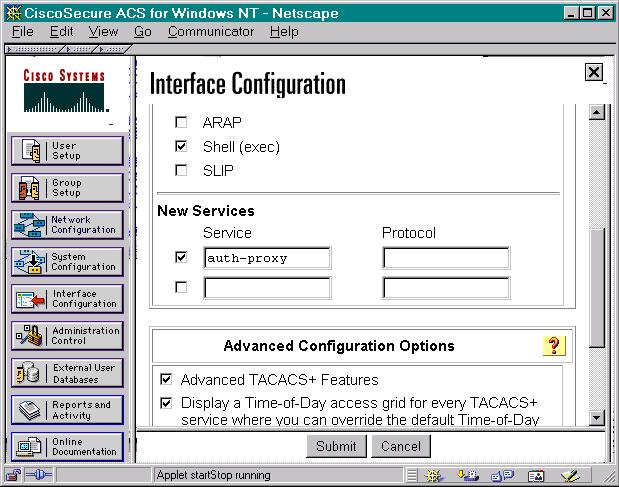 AAA Server Configuration This section discusses how to configure the AAA server to provide authentication and authorization for the Cisco IOS Firewall authorization proxy.