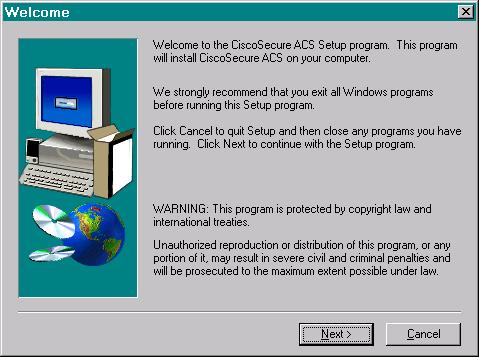 Installation of CSACS for Windows NT This section explains how to install the Cisco Secure Access Control Server (CSACS) for Windows NT. Installation Wizard 2002, Cisco Systems, Inc. www.cisco.