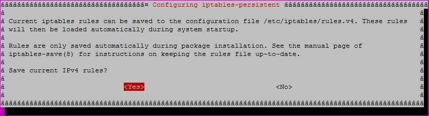 Before we define firewall rules with iptables, we want to make sure we can persist the changes. There are several methods to do this. Analyzing all of them is beyond the scope of this "How To".