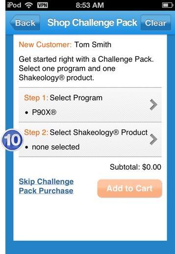 Select Step 1 to be taken to the program selection page 8.