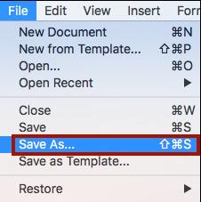 Saving a Document Saving your document will create a file that will allow you to access the document at a later time for editing. You can also save your work to share the file with others.