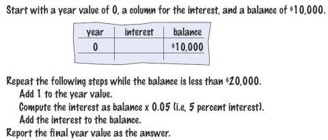 4.1 The while Loop Examples of loop applications Calculating compound interest Simulations, event