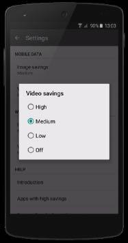 Choose the level of setting for audio, video and