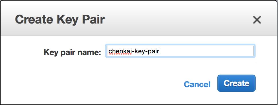 Choose a name that is easy for you to remember, such as your IAM user name, followed by -key-pair, plus the region name.