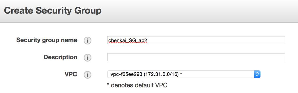 6. In the VPC list, select your VPC. If you have a default VPC, it s the one that is marked with an asterisk (*). 7.