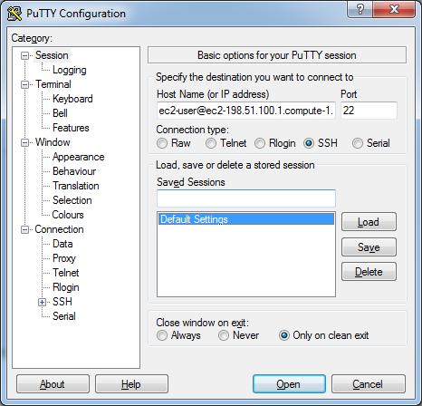 6. Click Save private key. PuTTYgen displays a warning about saving the key without a passphrase. Click Yes. 7. Specify the same name for the key that you used for the key pair.