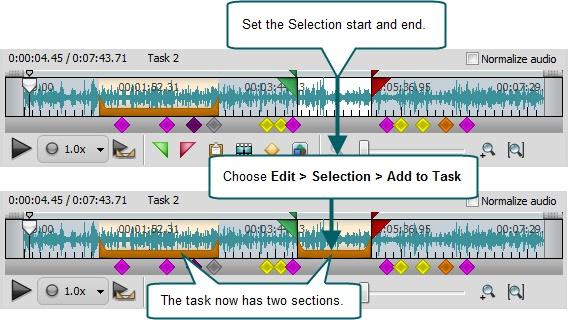 Tasks in Sections Undefined Tasks Add Tasks to Recordings Rename Tasks in Manager Edit Tasks in Manager Edit Tasks in Manager Manager provides several ways to edit tasks: Edit the Duration of a Task