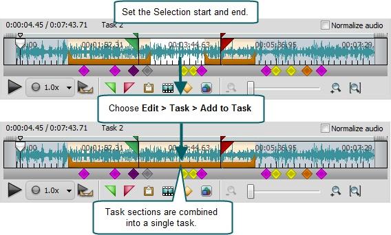 Example Two: Add a Adjoining Selection to a Task Edit the Duration of a Task