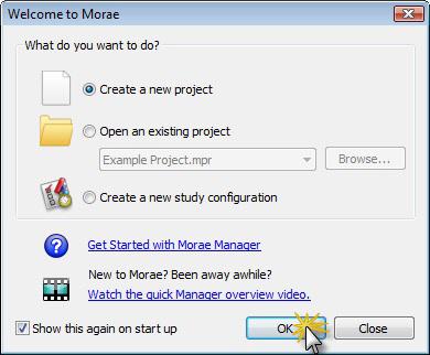 Create and Modify a Project In Manager, import your recordings into either a single study or multiple studies. Use a project to organize the studies in Manager.