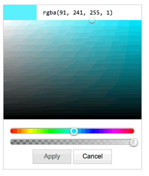 1010data Insights Platform Compatibility Mode User's Guide QuickApp Editor 15 A hex value (e.g., #d1345) Note: This only applies when the Mode is set to Flat and Show color preview? is selected.