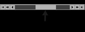 The top edge of the slide bar will move to the point where you click. Horizontal Scroll Bar The horizontal scroll bar is used for traversing the columns of your table.