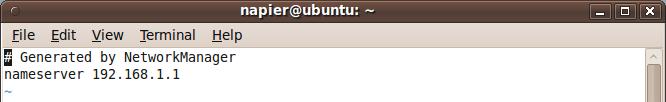 sudo ifconfig eth1 146.176.165.64 netmask 255.255.255.0 OR napier@ubuntu:~$ sudo ifconfig eth1 192.168.1.3 netmask 255.255.255.0 Then set the Default Gateway to be the routers interface: napier@ubuntu: ~$ sudo route add default gw 192.