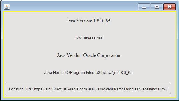 Appendix A To verify the sample applets or webstart applications with different Java versions, you can create rules that can be launched with specific Java versions.