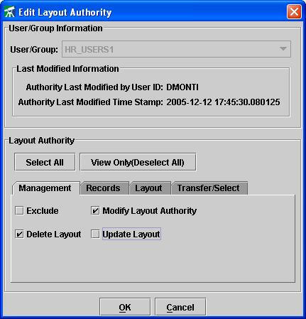 Adding/Editing a Layout Authority Record After selecting the Add or Edit button from the Layout Authority screen, a dialog will prompt for the values for the authority record.