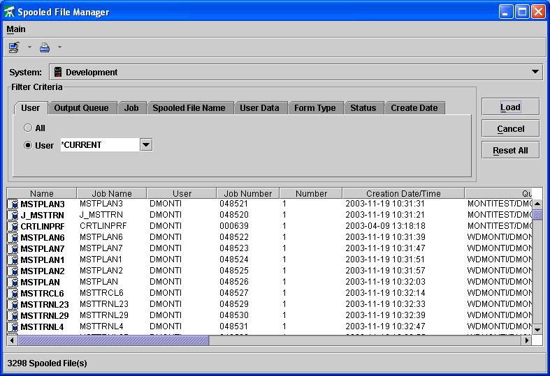 Spooled Files Using Surveyor/400 s Spooled File Manager, iseries spooled files can be quickly located, viewed, exported and managed.