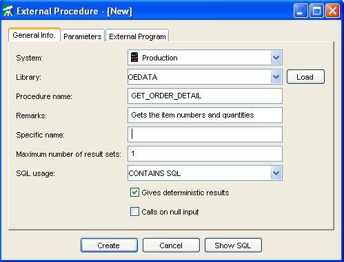 Stored Procedures Surveyor/400 can be used to quickly create, view, modify, copy and execute Stored Procedures on the iseries.