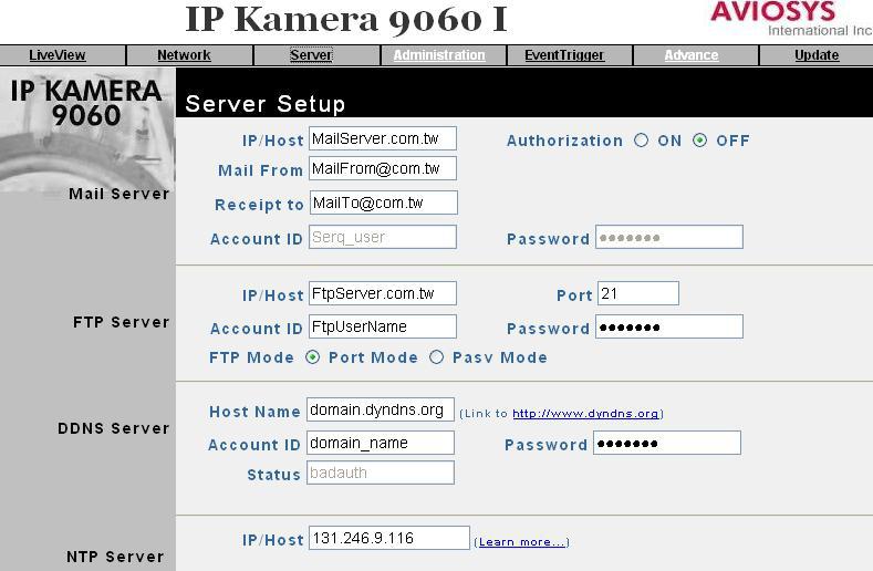 A. Mail Server (SMTP - Simple Mail Transfer Protocol), Steps: Mail server support following two events: 1. Receive real IP address as select PPPOE in network page 2.