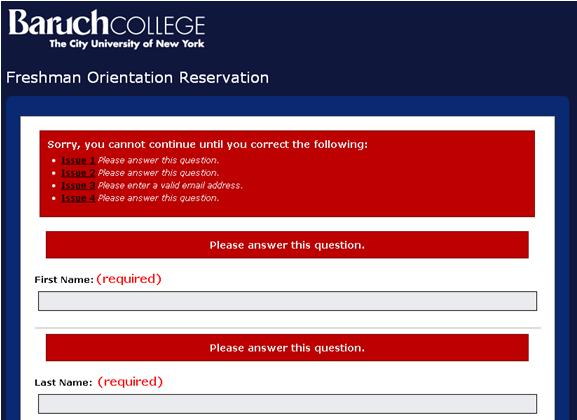 Click "Edit Survey" -> Select "Look and Feel" Select "Baruch College" instead of