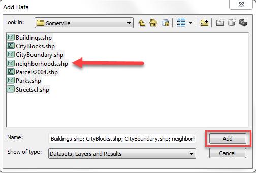 If you re working outside the Data Lab, and you have already made a folder connection in ArcCatalog, it should be available under Folder Connections in ArcMap: 7.