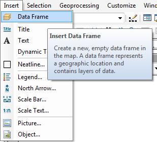 Adding a second data frame for a locator map Multiple data frames can get a little tricky, and will take some practice.