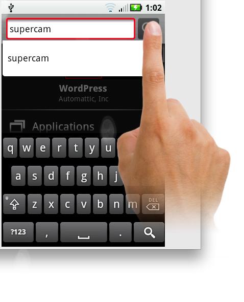5. Once you have type in supercam press the