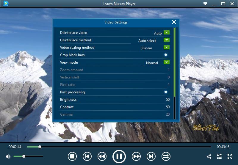 2.4 Step 4: Audio settings (optional) Click "Audio" icon on the upper-left corner, or right click on the main interface and then choose the