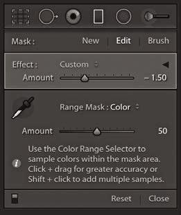 Range Masking In addition to Auto Mask, Lightroom now offers Range Masking with Color and Luminance Range Masking controls.
