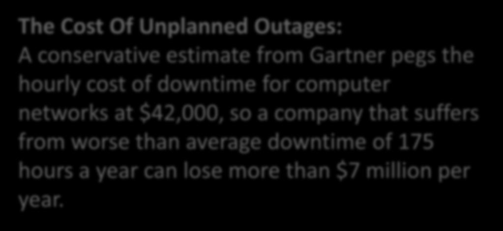 How Big Is The Cost Of Unplanned IT Outages?