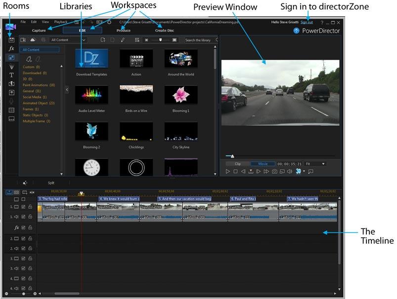 The PowerDirector Interface Welcome to easy yet powerful moviemaking! CyberLink s PowerDirector is one of the most user-friendly video editors on the market.