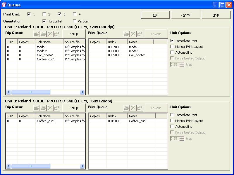 3-3 Efficient Tasks Through Selective Use of the Print Units Working with Jobs within Each Print Unit PROCEDURE At the [Print] menu, click [Queues].