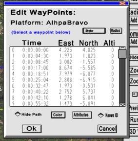 Edit: This button opens a window for editing platform information, as shown in figure 20. Figure 20 - Window for selecting platform to edit. Select a platform to edit from the list.