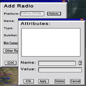 Figure 25 drop-down window for selecting a radio type. Other Radio Attributes: Opens a new menu for adding additional attributes to radios.