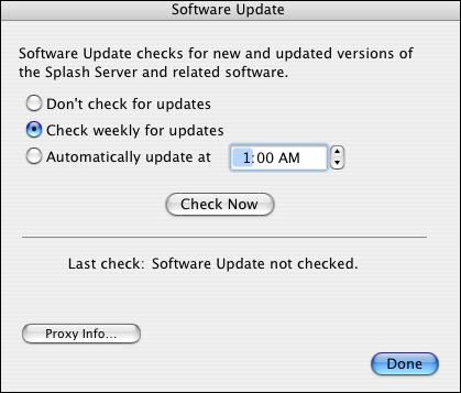 ADMINISTERING THE EFI SPLASH RPX-iii 47 Updating software The EFI Splash RPX-iii provides an easy mechanism to keep your Splash Server and Fiery Controller software up to date.