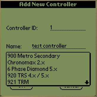 Use Scroll buttons to view all of list 6. Now Click on OK to complete the addition of the new controller. 3.