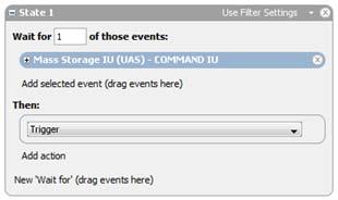 1 Getting Started change any of the specified fields to match a specific event. The example below shows a trigger event on a UAS Command IU.