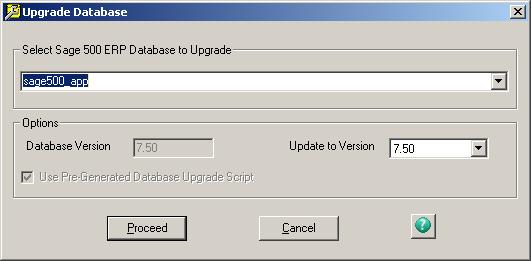 Database Creation and Upgrade Upgrading Databases Procedure When you are ready to upgrade the databases, follow these steps: 1 Select Tools menu > Upgrade Existing Databases.