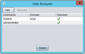 Procedure Click User Accounts (near the top of the Applications: Tasks page). The User Accounts dialog appears.