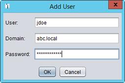 Add User Account To add a user account: Procedure 1. Click Add. The Add User dialog appears. Figure 116: Add User Account 2.