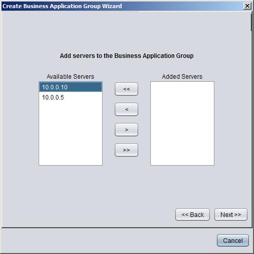 Other Administrative Tasks Figure 129: Add Servers to Business Application Group Page 7.